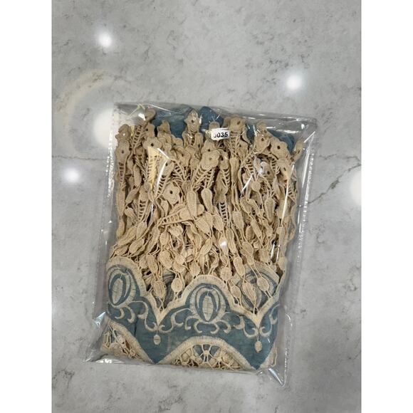 Boho Fringe Lace Tank Women's Large Festival Coachella Concert Country Cottage - Picture 14 of 14